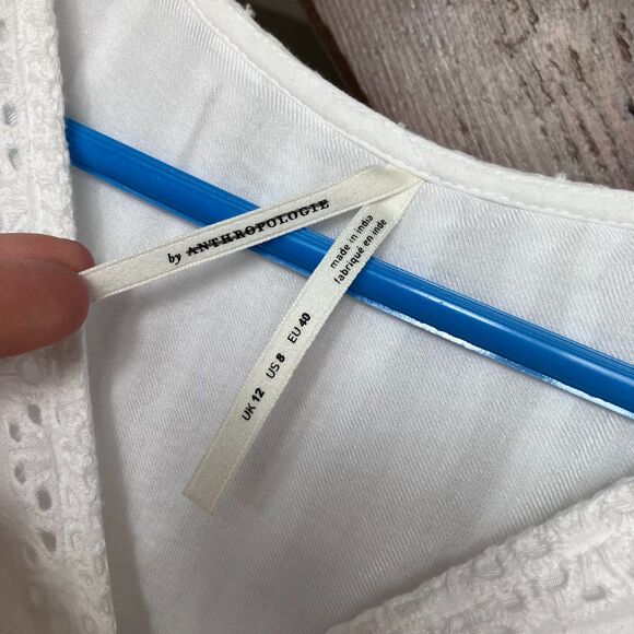 Anthropologie Ebba Bohemian Eyelet Lace Midi Dress - Picture 7 of 8